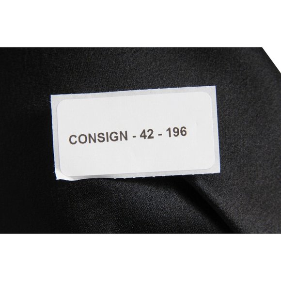 Rasario Corset Long Maxi Dress IT 42 Black Satin Strapless Front Split - Picture 10 of 10